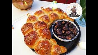 Ramadanmondbrot - syrischer "Maarouk" süße Hefebrötchen