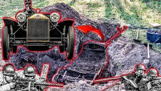 Hidden Treasure Chest turns out to be an 1920s Oldtimer!! Treasure Hunting Extreme!!