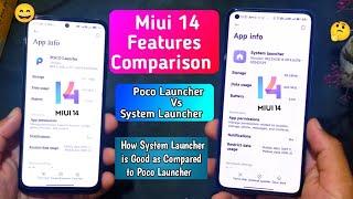 Miui 14 Features :: Poco Launcher Vs System launcher Full Comparison |