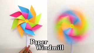 How To Make A Paper Windmill | DIY | Paper Pinwheel Tutorial | paper Craft