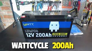 Wattcycle 12V 200Ah LiFePO4 Lithium Battery