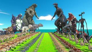 Team Godzilla 2014 VS Team Godzilla Bloodbath - Animal Revolt Battle Simulator