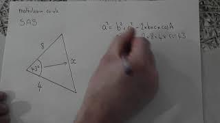 The Cosine Rule to find a side (1 minute maths)