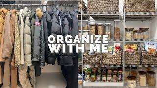 VLOGMAS: full pantry + closet organization & coat collection!