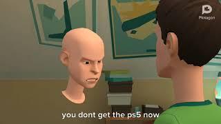 caillou orders a ps5 from eBay/grounded plotagon.