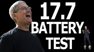 iOS 17.7 : Battery Life / Battery Drain / Battery Performance Test.