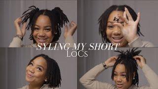 Quick and Easy Loc Styles For Short Locs | My Go To Styles For My Short Locs