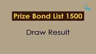 Prize Bond Draw List 1500