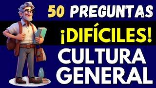 ️ 50 Preguntas de CULTURA GENERAL que seguro NO COMPLETARAS  | QUIZ ~ TRIVIA ~ TEST 