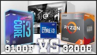 ⭐ Intel Core i3 9100F vs  AMD Ryzen 3 3200G (i3 10100 vs Ryzen 3 3100)