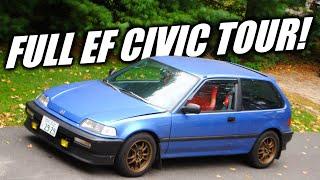 WALK AROUND OF MY EF CIVIC! A Full Tour of My EF Civic Hatch!