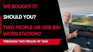 Tribesigns Two Person Desk - Two People Or One Big Workstation?