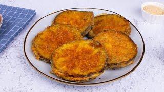 Eggplant cordon bleu: GOLDEN and CRISPY! 