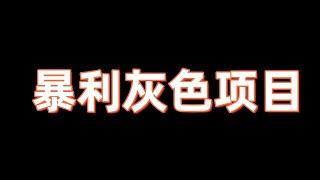 灰色项目一单5万0投资面授，灰色项目，灰色暴利项目，灰产项目，网赚项目。