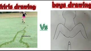 Girls Drawing vs Boys Drawing| @crazyman1860 Boys Drawing sexy girls| Drawing memes