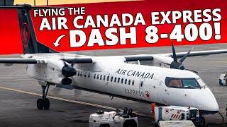 Flying the DASH 8-400 with AIR CANADA EXPRESS! Calgary to Regina (4K)