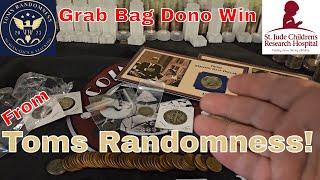 St. Jude's Donation Mystery Grab Bag Win from Toms Randomness! #grabbag #coincollecting #coinsnobz