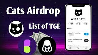 cats listing date listing of TGE I byin withdrawal & listing I agent 301 airdrop listing date