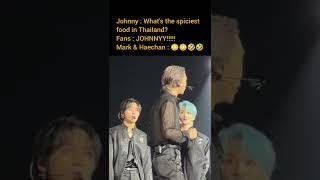 Mark & Haechan reaction to fans saying Johnny for his spiciest food in Thailand question  #nct