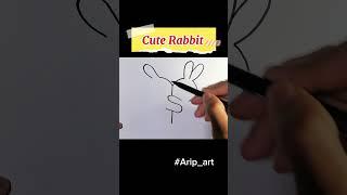 HOW TO DRAW RABBIT FROM S LETTER #drawing #art #bunny