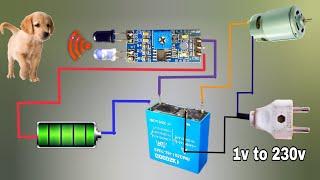 how to connect IR sensor to relay/ 12v motor / led light