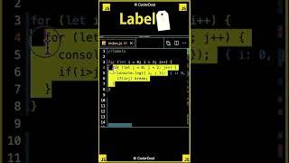 Label in JavaScript #javascript #shorts #hindi