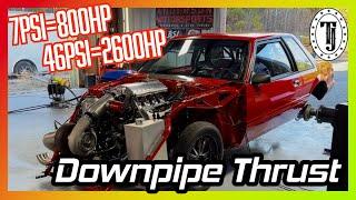 Insane Horsepower = THRUST.....  This is why bullhorns are needed!   800rwhp to 2600rwhp