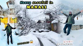 Manali Heavy Snowfall ️ | Never seen this much SNOW | Manali Snowfall today | Manali Snowfall Vlog