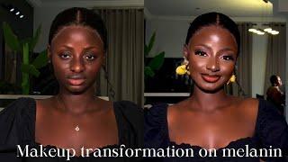 MAKEUP TRANSFORMATION ON A DARK SKIN #makeuptransformation #makeuptutorial #makeuphacks