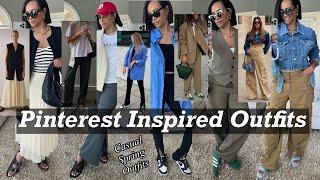 PINTEREST INSPIRED OUTFITS | Casual Spring Outfit Ideas | Shop Your Closet | Crystal Momon