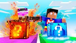 LUCKY WATER BLOCKS VS LUCKY FIRE BLOCKS IN MINECRAFT TROLL 