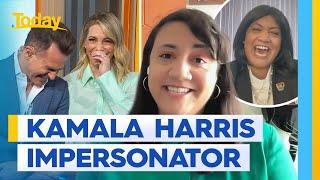 Kamala Harris impersonator leaves Today Extra hosts in stitches | Today Show Australia