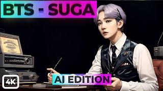 Suga - Min Yoongi - Retro Future of BTS | 4K Video | AI Edition #bts #suga #kpop #btsarmy #sugabts