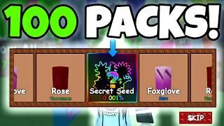 I OPENED 100 EXOTIC FLOWER PACKS in GROW A GARDEN And Got CRAZY LUCKY... (17K ROBUX SPENT)
