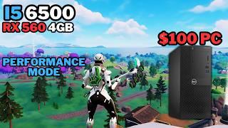 Fortnite Chapter 6 & OG On A $100 OptiPlex PC | i5 6500 + RX 560 4GB | Performance Mode Benchmark