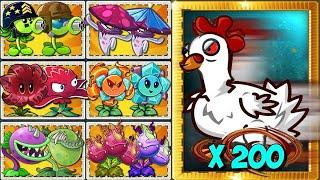 Pvz 2 Challenge - Random 50 Pair Team Plants Vs 200 Animal Zombies