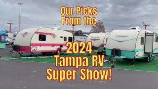 Airstream, Cottage Creek, Fleetwood, Newmar, Timberwolf and Berkley landed on our list of favorites!