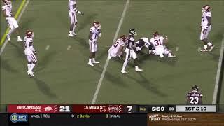 Xavier Kelly (Arkansas DT/DE) vs. Mississippi State 2020