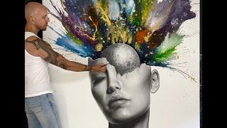 Space Art- The Making Of Mind Galaxy by Artist Ashvin Harrison