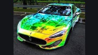 Color Changing Chrome Compilation of Exotic Super Cars in Vinyl Wrap Zaltra MotorZ