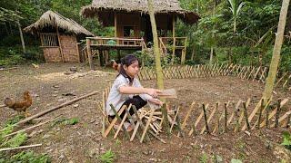 Orphaned girl - cutting down trees and surrounding fences to make a flower garden