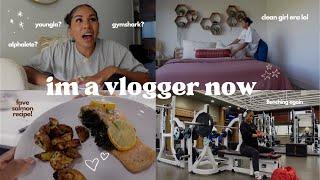 ITS A VLOG | yummy salmon recipe, my sponsorships, heavy benching