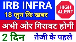 irb infra 2 दिन गिरेगा ◾ irb infra share latest news ◾ irb share news