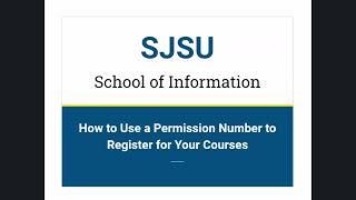 How to Use a Permission Number to Register for Your Courses