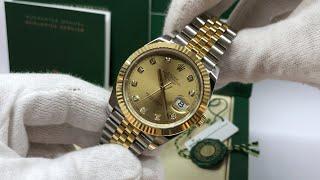 Rolex Datejust 41mm Diamond Dial Jubilee Bracelet, Steel & Gold