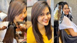 I got my First HAIR COLOR and KERATIN done at Vurve Salon | Hair cut for Brides?