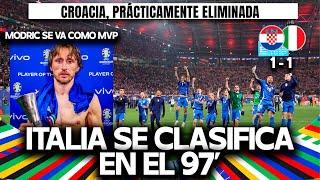 ITALIA SE SALVA EN EL 97. MODRIC SE DESPIDE DE LAS EUROCOPAS COMO MVP. GOLAZO DE ZACCAGNI.