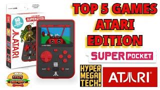 Top 5 Games on Atari Edition Super Pocket (HyperMegaTech)