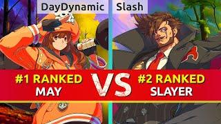 GGST ▰ DayDynamic (#1 Ranked May) vs Slash (#2 Ranked Slayer). High Level Gameplay