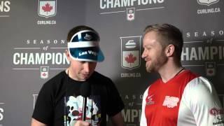Thomas interviews Niklas Edin at the 2016 WFG Continental Cup